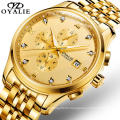 Top Luxury Brand OYALIE Men Business WristWatch Water Resistant Feature Stainless Steel Mechanical Watch Fashion Diamond Clock